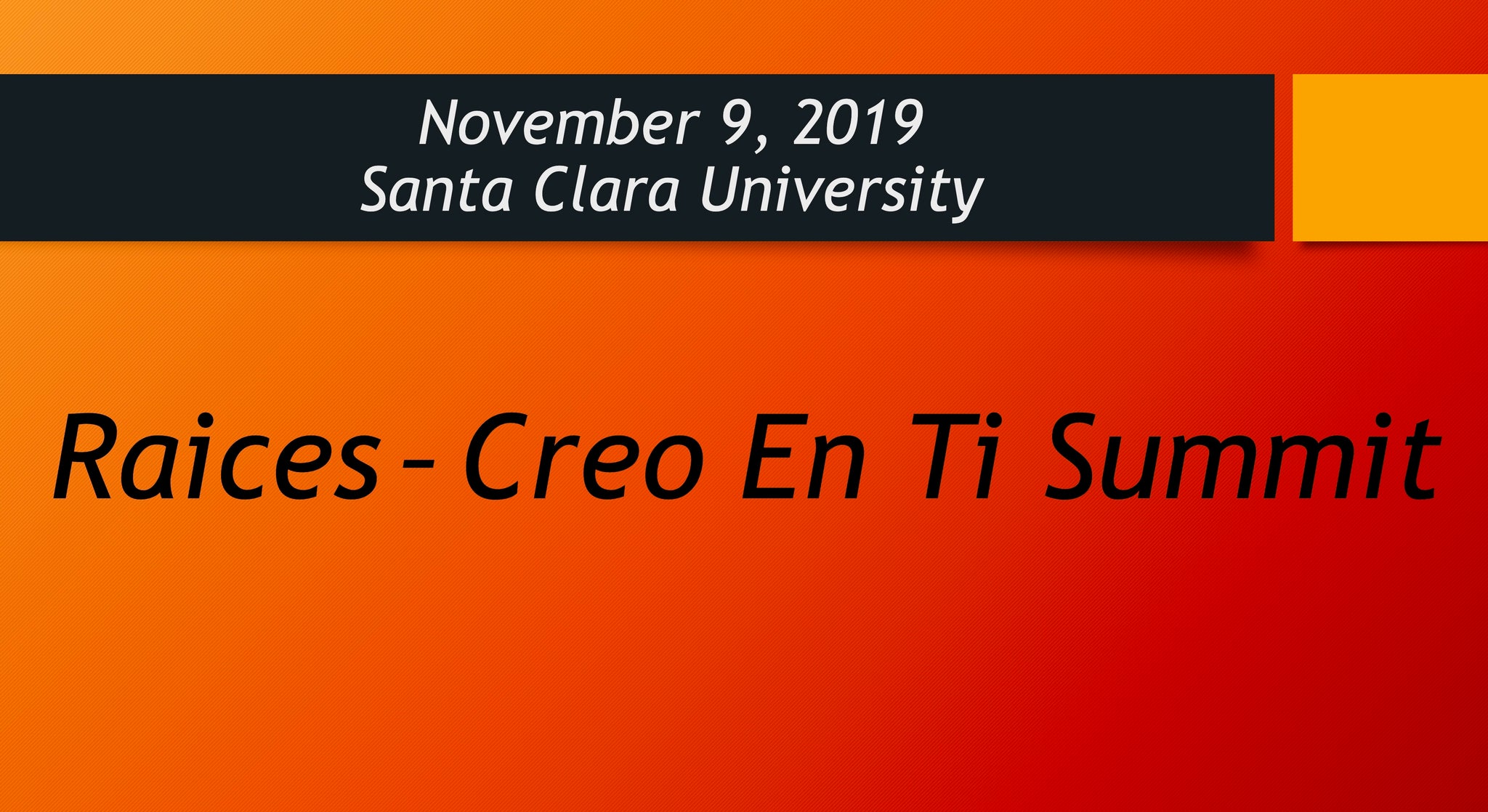 Raices - Creo En Ti Summit